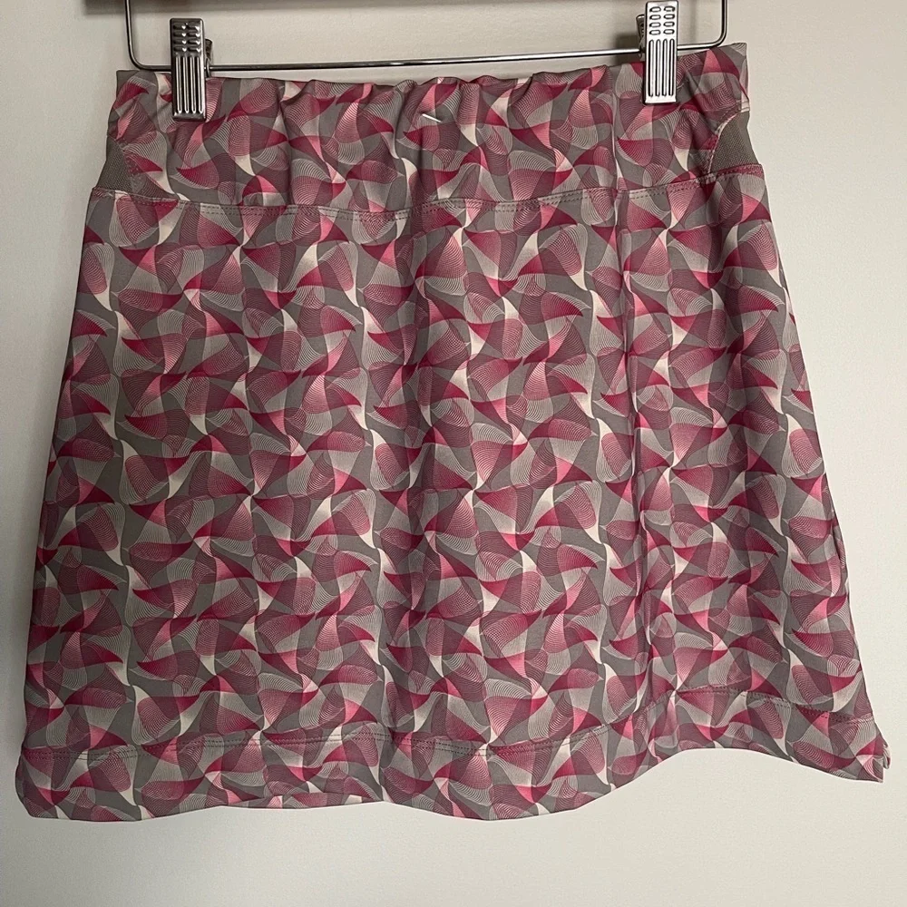 Nike Pink & Gray stretch knit golf skirt skort size large